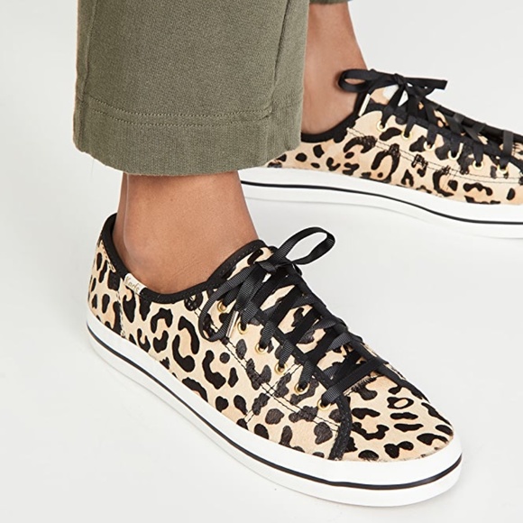 Kate Spade Kickstart Leopard Calf Hair Sneakers